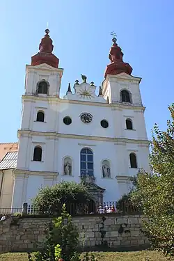 Kirche Heilige Dreifaltigkeit; Heilig Dreifaltigkeit in den Windischen Büheln (Sveta Trojica v Slovenskih Goricah); Slowenien, von Norden
