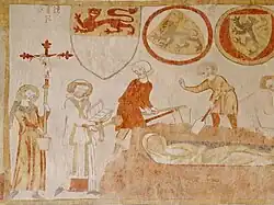 6. Arbogasts Be­stat­tung: a) linker Teil