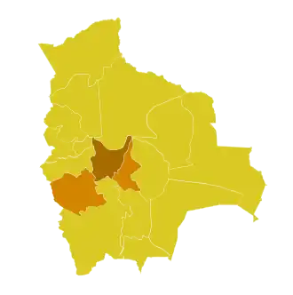 Karte der Kirchenprovinz Cochabamba