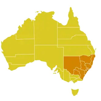 Karte der Kirchenprovinz Sydney