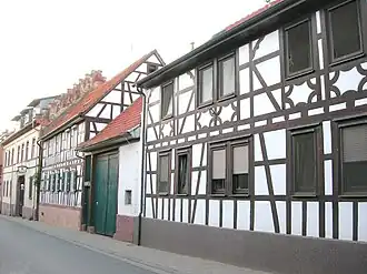Fachwerkhäuser im alten Dorfkern