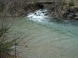 Mündung der Kleinen Ammer (hinten) in die Ammer