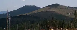 Rechts der Kleine Arber, links der Große Arber