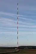 Der 130 Meter hohe Ausblendmast