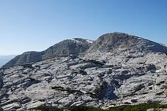 Ostseite von Kleinem (mittig) und Großen Tragl (rechts)