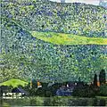 Klimt: Litzlberg am Attersee (1915) vormalige falsche Bezeichnung „Unterach am Attersee“