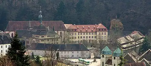 Kloster und Abteikirche aus nördlicher Ansicht