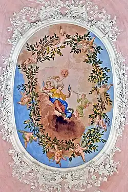 Kuppelfresko in der Bibliothek