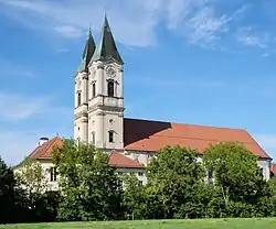 Abteikirche Niederaltaich, Südturm der Zweiturmfassade