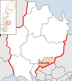 Lage der Gemeinde Knivsta