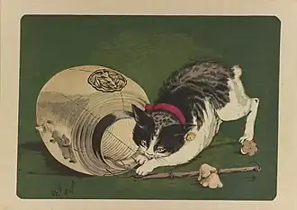 Katze und Lampion, 1877