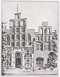 Das Haus des Senators Gaedertz in der Königstraße 59, 1864 gezeichnet von Carl Julius Milde