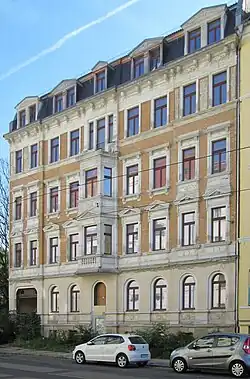 Haus Kohlgartenstraße 20 im Jahr 2015. Von 1922 bis 1937 Verlagshaus von Wilhelm Goldmann