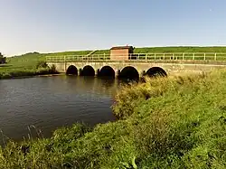 Königsau Siel (dänisch Kongeå Sluse) nördlich von Ribe