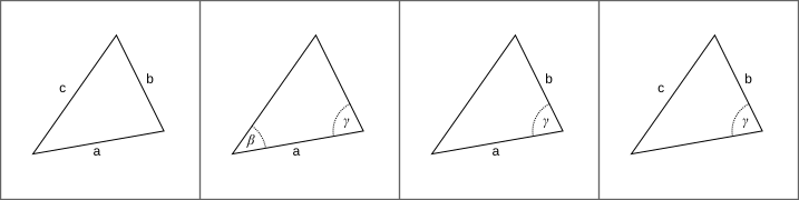 Für die Kongruenzsätze nötige Größen