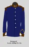 Uniform eines Korporals des k.u.k. Infanterieregiments „Freiherr von Schikofsky“ Nr. 83