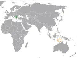 Lage von Kosovo und Osttimor
