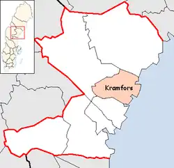 Lage der Gemeinde Kramfors