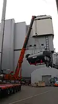 38MW-Kessel am Kran im KW Hafen