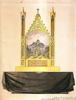 Caspar David Friedrich: Kreuz vor Regenbogen im Gebirge, um&nbsp;1817