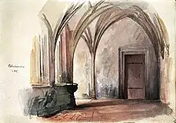 Kreuzgang im Kloster Bebenhausen, 3. Oktober 1854