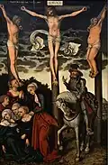 Lucas Cranach d. Ä., Kreuzigung mit dem bekehrten Hauptmann