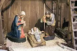 Kernszene der alten Krippe für die ungeraden Jahreszahlen