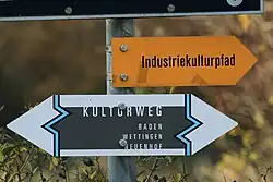 Schild des Kulturwegs
