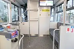 Kumamoto, Serie 2400: Hochflurbereich hinter ungenutztem Führerstand