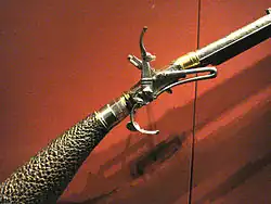 Abzugsmechanismus von Kunitomos Luftgewehr.