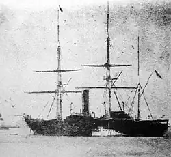 Susquehanna, eines der vier „Schwarzen Schiffe“ des Matthew Calbraith Perry, 1853/54