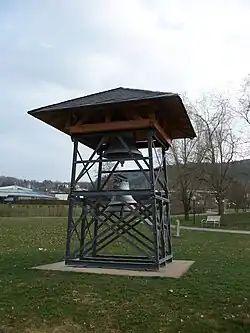 Glockenturm mit Geläut der ehemaligen Kirche Oberschlema