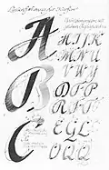 Kursive Versalien mit der Rohrfeder (Cancellaresca)