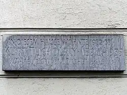 Kurt Tucholsky (1890–1935), Wohnhaus (1932–1933). Florhofgasse 1 in Zürich