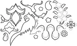 Kurvilineare oder florale Muster