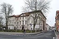 Accouchierhaus in Göttingen, Kurze Geismarstraße 1, Hauptfassade nach Osten (2018)