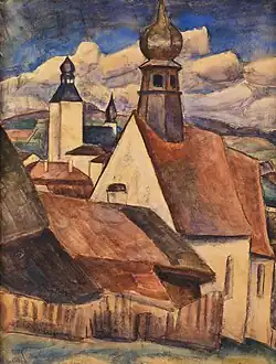 Blick über die Dächer von Regen, 1923