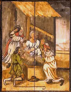 NT: Hirten vor dem Kind in der Krippe