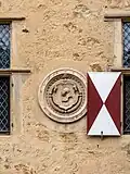 Wappen von Jaspara von Hoberg zu Kaldenhove im Innenhof der Burg Vischering