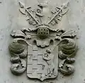 Wappen derer von Wolffradt an der Kirche in Lüssow