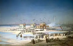 Darstellung der Einweihung des Sueskanals, Port Said am 17. November 1869.[3]