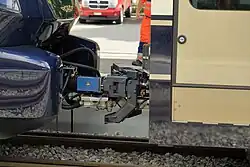 Schwab-Kupplung zwischen GPX-Steuerwagen und Interfacewagen