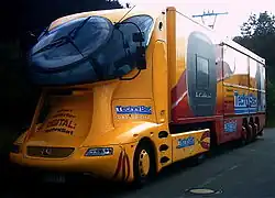 Colani-Lkw für TechniSat auf Mercedes-Chassis