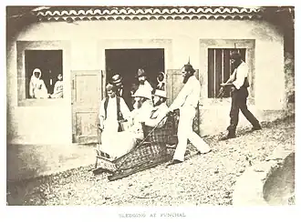 Korbschlitten, Aufnahme von 1882