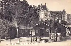 Ausgangspunkt der Zahnradbahn in Aix-les-Bains, origine de la ligne.