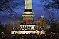 La Bastille am Abend der Manifestations des 10 et 11 janvier 2015