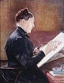 Prinzessin Mathilde beim Malen (1894, von Henri Lucien Doucet)