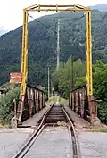 Etschbrücke der Marmorbahn mit Schrägbahn