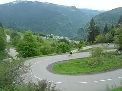 Anstieg von Südosten mit vielen Kehren