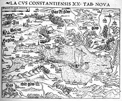 Karte der Bodenseeregion von 1540